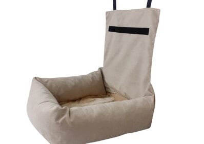 AVTOMOBILSKI SEDEŽ ZA PSA - TRANSPORTER - BEŽ ŽAMET