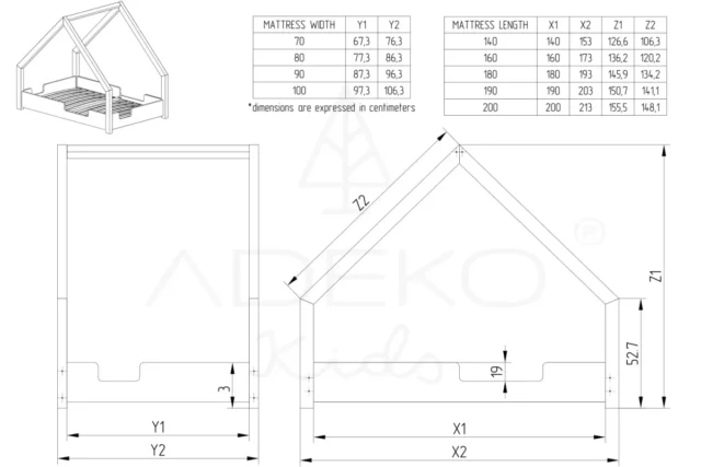 LOCA C - Otroška postelja Hiška