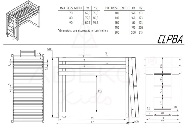 CLPBA - Otroška postelja na podestu