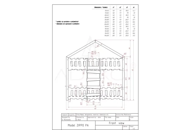 ZIPPO PA - Otroška postelja na podestu