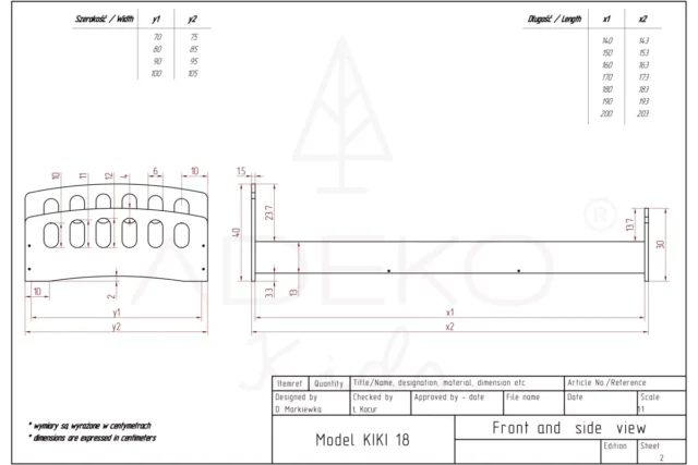 KIKI 18- otroška postelja